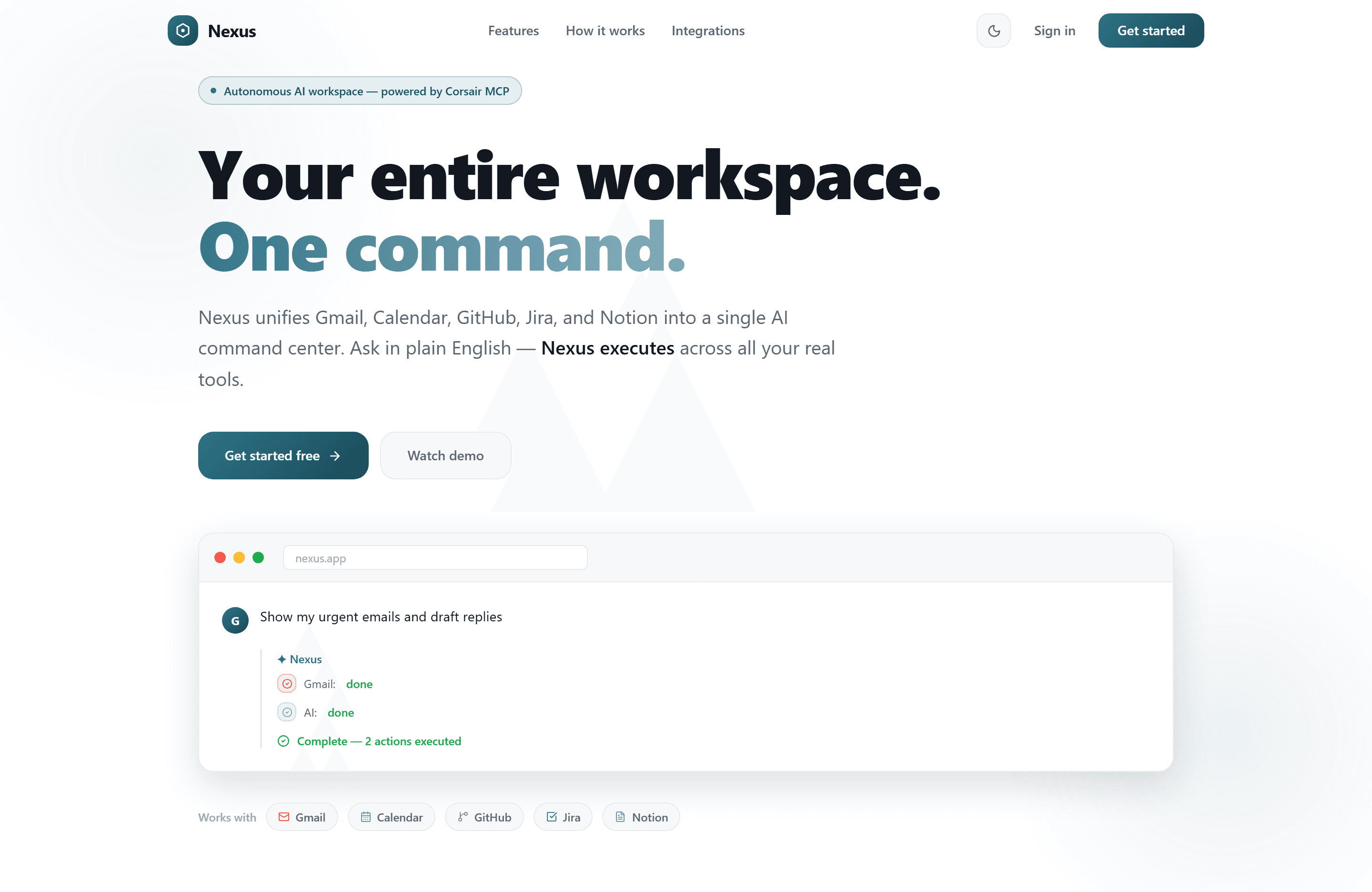 NEXUS product interface